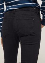 pantaloni slim flare femei Pepe Jeans negru 6Z0R46294 - imagine 4