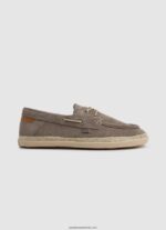 pantofi sport cu barca din piele intoarsa bărbați Pepe Jeans piatră întunecată 6Z0R461194