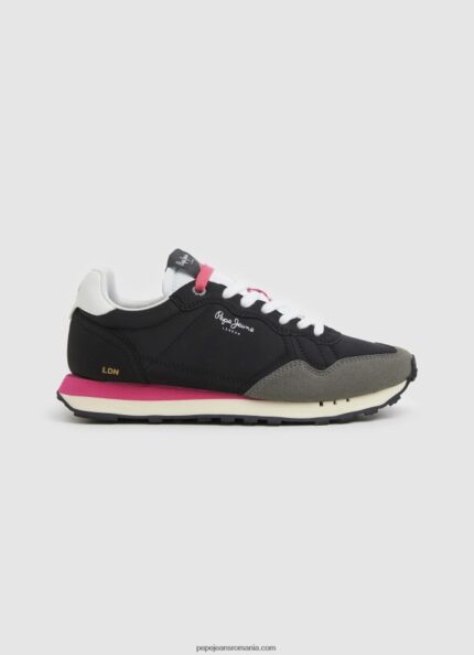 pantofi sport pentru alergare femei Pepe Jeans negru 6Z0R46619