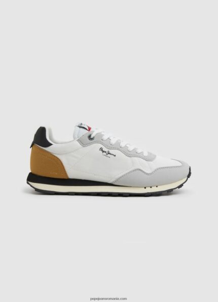 pantofi sport retro pentru bărbați bărbați Pepe Jeans alb 6Z0R461236