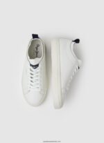 pantofi sport yogi din piele bărbați Pepe Jeans alb 6Z0R461190 - imagine 2