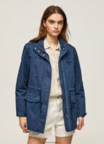 parka din bumbac cu imprimeu union jack femei Pepe Jeans ocean 6Z0R46127