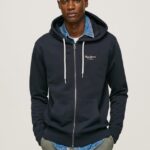 pulover cu fermoar cu imprimeu logo bărbați Pepe Jeans dulwich 6Z0R46905