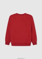 pulover cu logo imprimat băiat Pepe Jeans studio roșu 6Z0R461595 - imagine 2