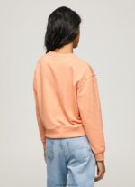 pulover cu logo imprimat femei Pepe Jeans piersică 6Z0R46274 - imagine 4
