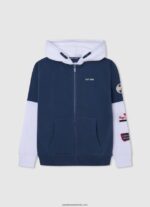 pulover cu logo petic băiat Pepe Jeans jarman 6Z0R461594