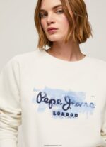 pulover de bumbac decupat femei Pepe Jeans mousse 6Z0R46287 - imagine 3