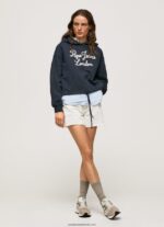 pulover din bumbac cu logo brodat femei Pepe Jeans dulwich 6Z0R46268 - imagine 2