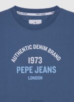 pulover din bumbac cu logo imprimat băiat Pepe Jeans ozzy 6Z0R461593 - imagine 3