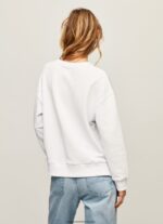 pulover din bumbac union jack femei Pepe Jeans alb 6Z0R46266 - imagine 4