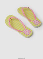 rake love beach flip flops femei Pepe Jeans verde acid 6Z0R46705 - imagine 4