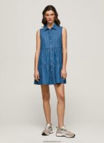 rochie arya scurtă din denim femei Pepe Jeans denim 6Z0R46183 - imagine 2