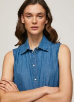 rochie arya scurtă din denim femei Pepe Jeans denim 6Z0R46183 - imagine 3