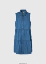 rochie arya scurtă din denim femei Pepe Jeans denim 6Z0R46183 - imagine 5