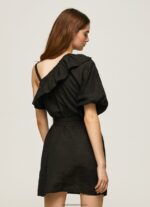 rochie asimetrică femei Pepe Jeans negru 6Z0R46200 - imagine 4