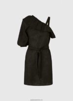 rochie asimetrică femei Pepe Jeans negru 6Z0R46200 - imagine 5