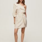 rochie asimetrică femei Pepe Jeans piatră 6Z0R46201