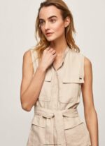 rochie aura utilitare femei Pepe Jeans piatră 6Z0R46215 - imagine 3
