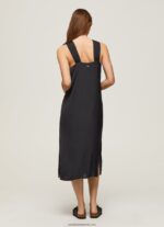 rochie casey din satin simplu femei Pepe Jeans negru 6Z0R46186 - imagine 4