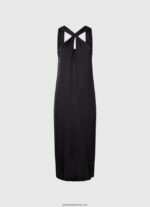 rochie casey din satin simplu femei Pepe Jeans negru 6Z0R46186 - imagine 5
