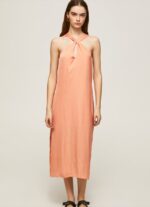 rochie casey din satin simplu femei Pepe Jeans piersică 6Z0R46187 - imagine 2