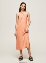 rochie casey din satin simplu femei Pepe Jeans piersică 6Z0R46187