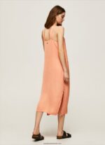rochie casey din satin simplu femei Pepe Jeans piersică 6Z0R46187 - imagine 4