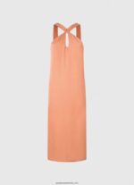 rochie casey din satin simplu femei Pepe Jeans piersică 6Z0R46187 - imagine 5
