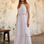 rochie cu detalii brodate femei Pepe Jeans alb 6Z0R46219