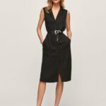 rochie cu guler cu rever femei Pepe Jeans negru 6Z0R46224