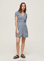 rochie cu imprimeu in carouri femei Pepe Jeans multi 6Z0R46184 - imagine 2