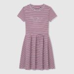 rochie cu imprimeu în dungi fată Pepe Jeans ocean 6Z0R461377