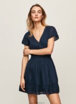 rochie din bumbac brodat poete femei Pepe Jeans dulwich 6Z0R46220 - imagine 2