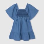 rochie din denim brodata fată Pepe Jeans dafin 6Z0R461380