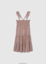 rochie din sifon floral fată Pepe Jeans multi 6Z0R461400 - imagine 4