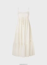 rochie dobby din bumbac prue femei Pepe Jeans alb 6Z0R46221 - imagine 5