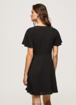 rochie scurtă cu decolteu în V femei Pepe Jeans negru 6Z0R46195 - imagine 4