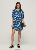 rochie scurtă de camuflaj burnet femei Pepe Jeans multi 6Z0R46173