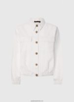 sacou din bumbac ajurat femei Pepe Jeans alb 6Z0R46142 - imagine 5