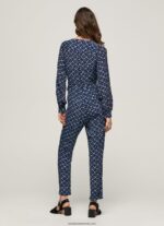 salopeta lunga cu imprimeu geometric femei Pepe Jeans multi 6Z0R46199 - imagine 4