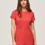 salopetă scurtă din crepon femei Pepe Jeans studio roșu 6Z0R46203