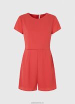 salopetă scurtă din crepon femei Pepe Jeans studio roșu 6Z0R46203 - imagine 5