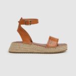 sandale cu pană kate emboed femei Pepe Jeans tutun 6Z0R46677