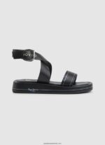 sandale cu pană logi de vară femei Pepe Jeans negru 6Z0R46652
