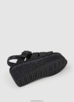 sandale cu pană witney sunny femei Pepe Jeans negru 6Z0R46647 - imagine 5