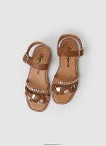 sandale din piele împletită irma fată Pepe Jeans bronzat 6Z0R461337 - imagine 2