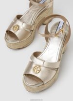 sandale din piele taffy night femei Pepe Jeans aur 6Z0R46646 - imagine 3