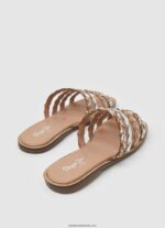 sandale irma din piele cu mai multe barete femei Pepe Jeans neizolat 6Z0R46662 - imagine 4