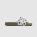 șlapi de plajă cu imprimeu glisor bărbați Pepe Jeans verde kaki 6Z0R461282
