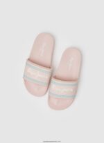 șlapi de plajă cu logo slider fată Pepe Jeans roz deschis 6Z0R461347 - imagine 2